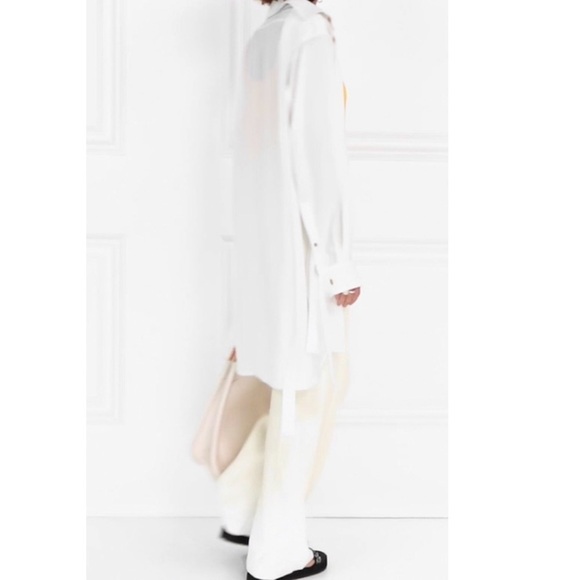 3.1 Phillip Lam Sateen Overlap Pants in Cream. - Picture 5 of 15